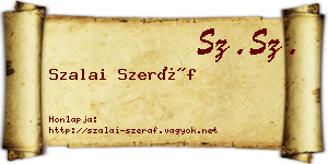 Szalai Szeráf névjegykártya